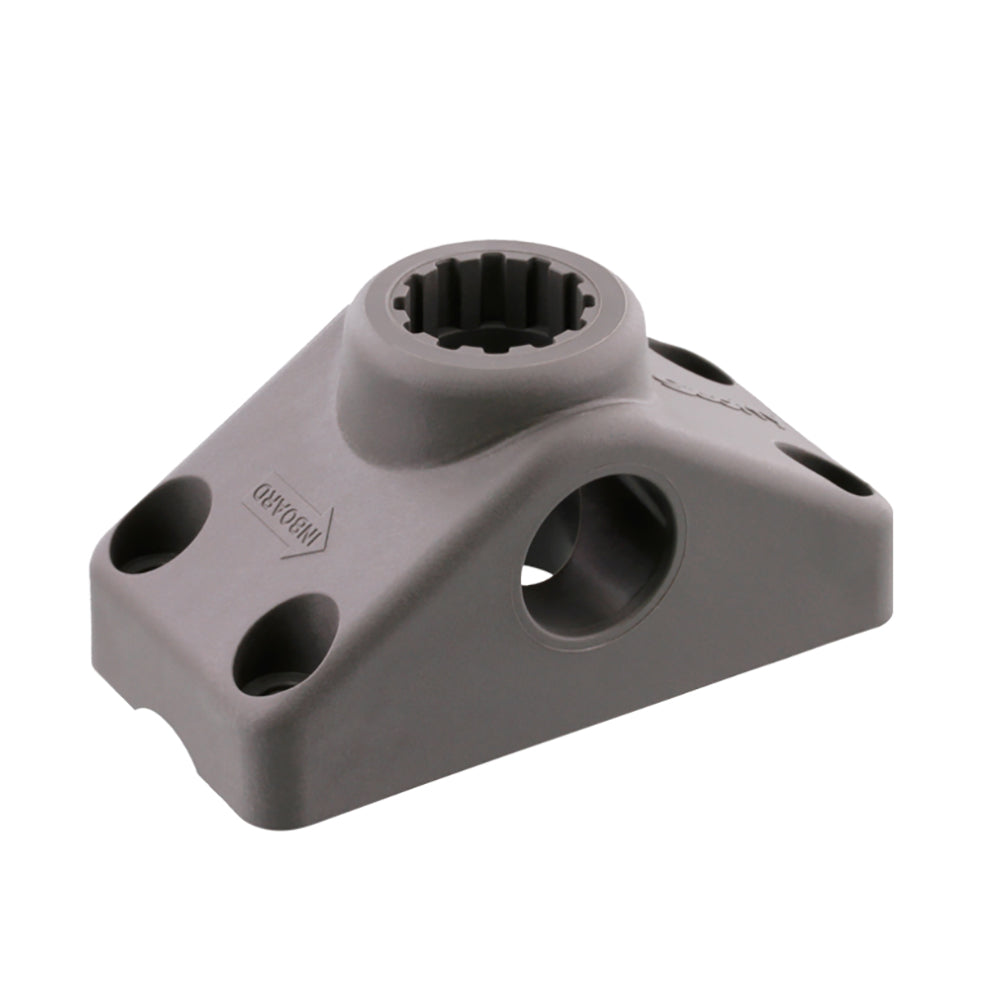 Scotty 241 combination side or deck mount accessory in grey, designed for boat fishing rod holders and mounting options.