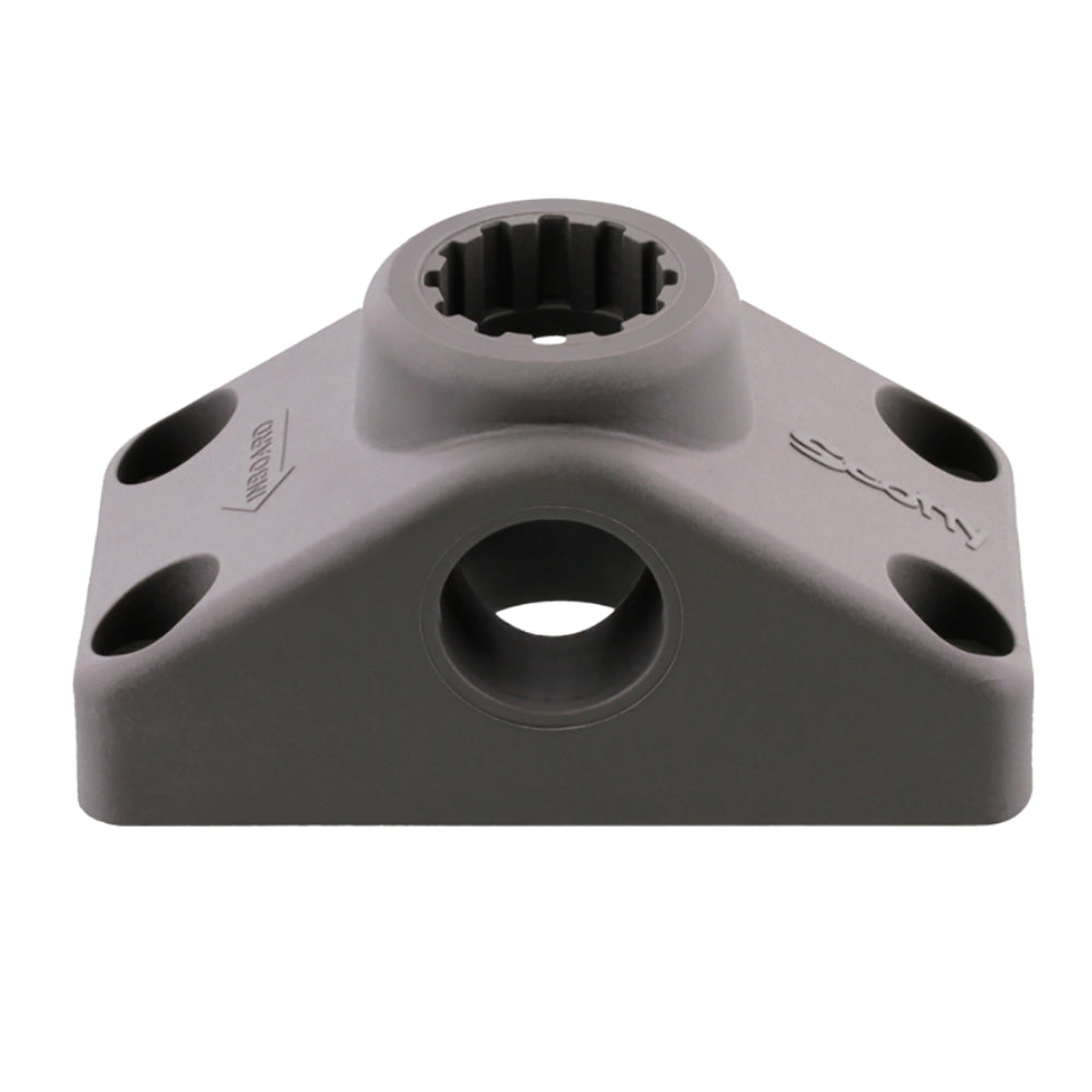 Scotty 241 combination side or deck mount accessory in grey, designed for boat fishing rod holders.