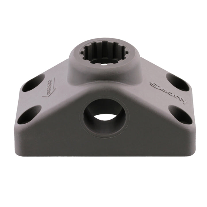 Scotty 241 combination side or deck mount accessory in grey, designed for boat fishing rod holders.