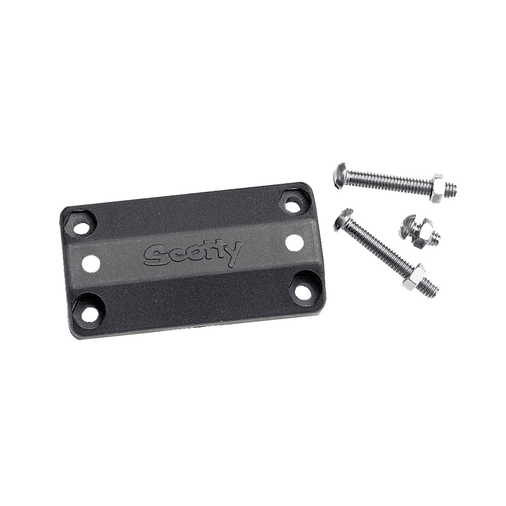 Black Scotty 242 Rail Mounting Adapter for 7/8" to 1" rails, marine accessories for boat fishing and trolling systems.