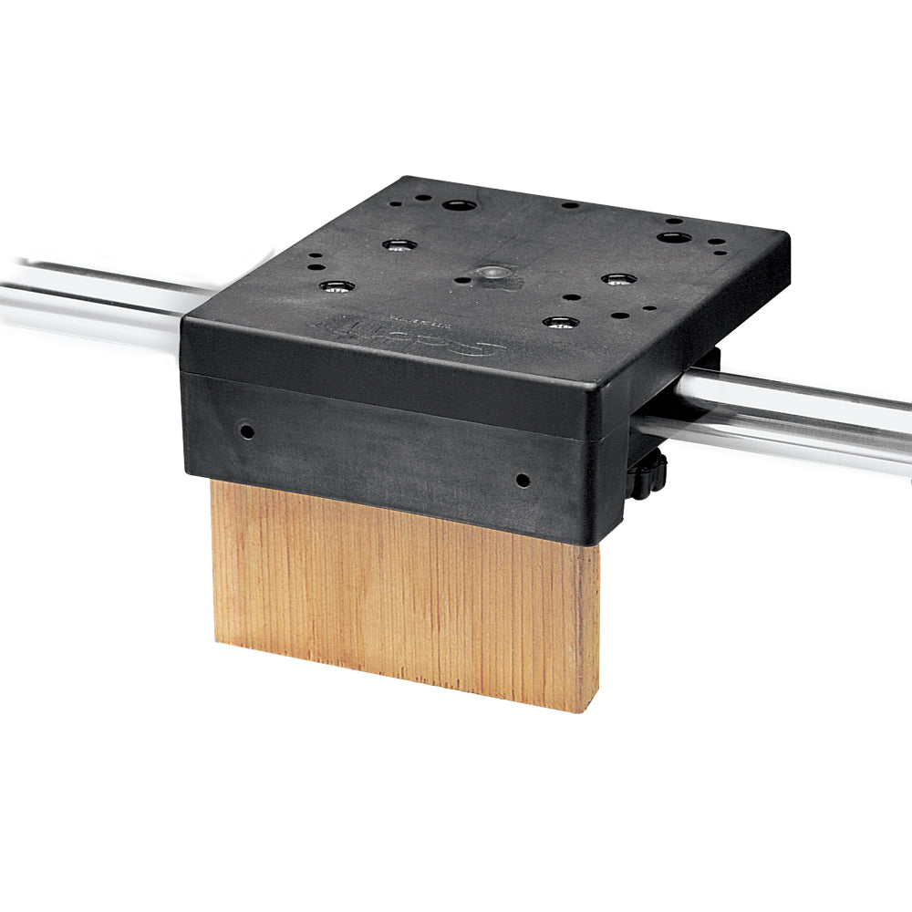Scotty 1027 Rail Mount for downriggers, fits rails up to 1-1/2 inches, black mounting accessory for fishing boat equipment