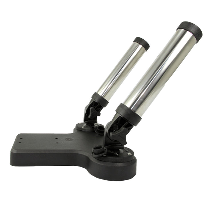 Scotty 447 HP Dual Rocket Launcher Rod Holder for downriggers, black plastic with adjustable mounting features.