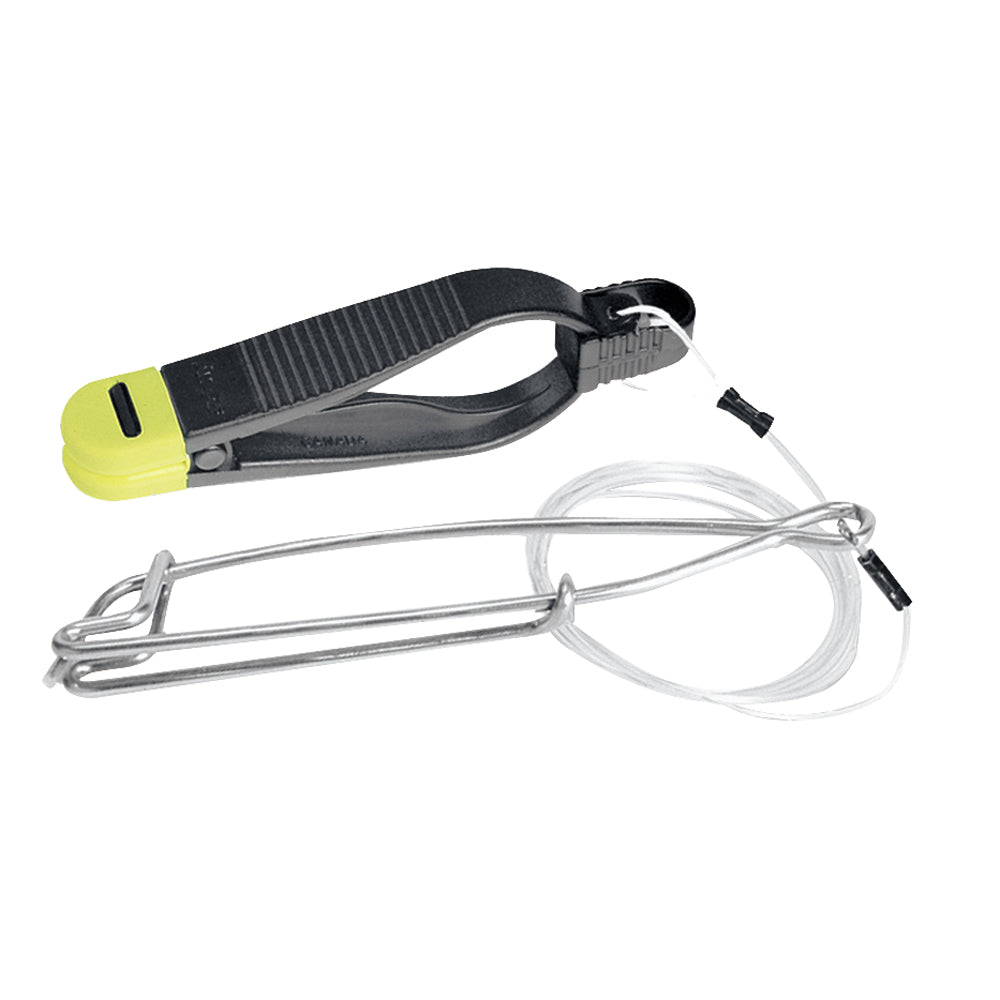 Scotty Power Grip Plus Release 30-inch leader with cable snap, downrigger accessory for secure bait deployment.