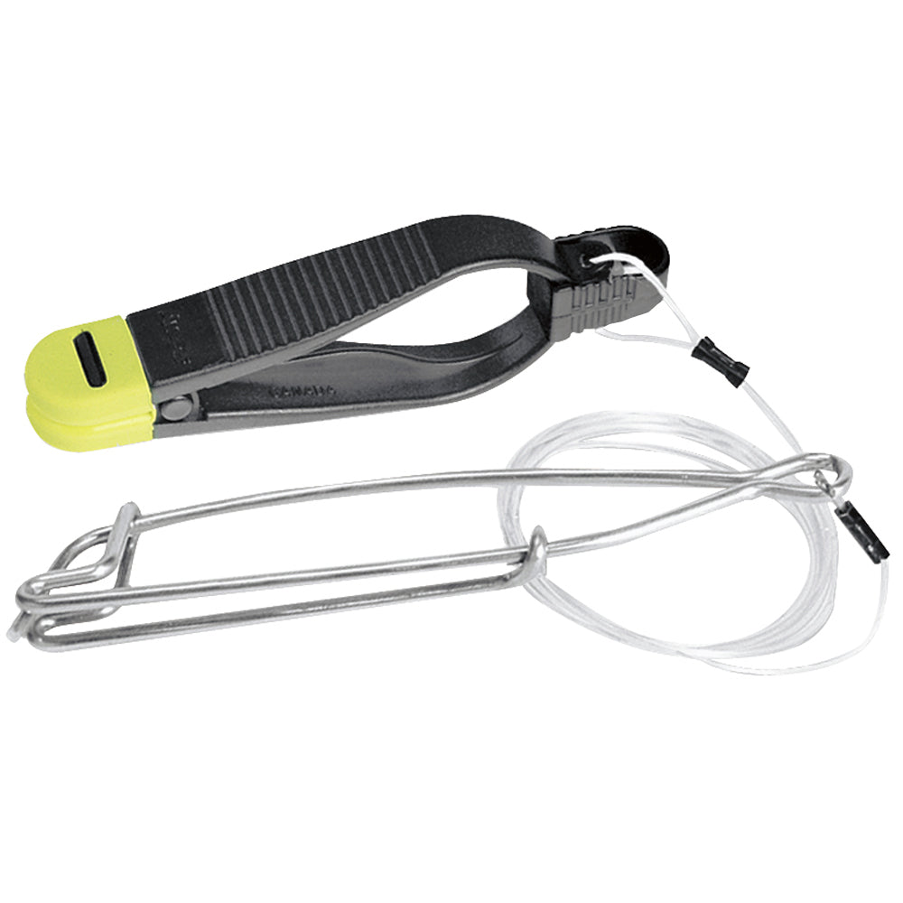 Scotty Power Grip Plus Release with 60-inch leader, stacking and self-locating snap for downrigger fishing accessories.