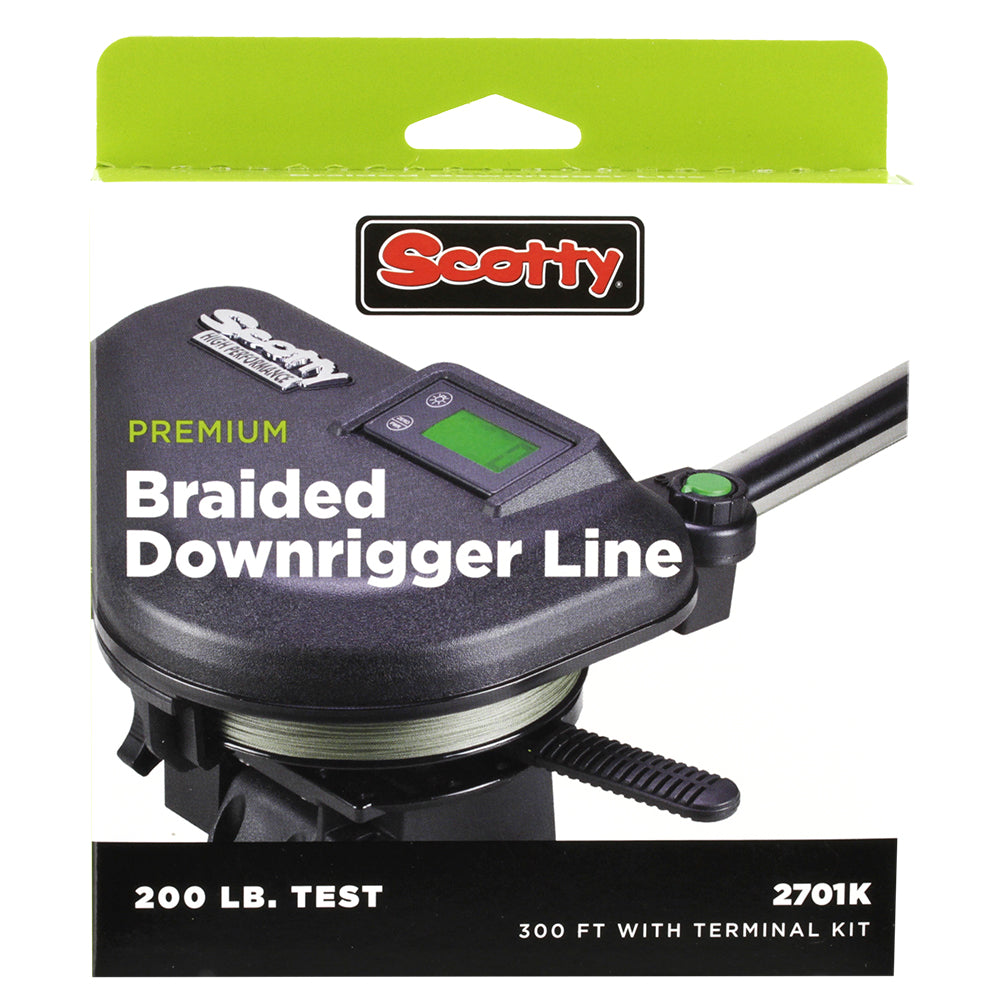 Ligne de downrigger Scotty Premium Power Braid - 200 pieds de test de 200 lb