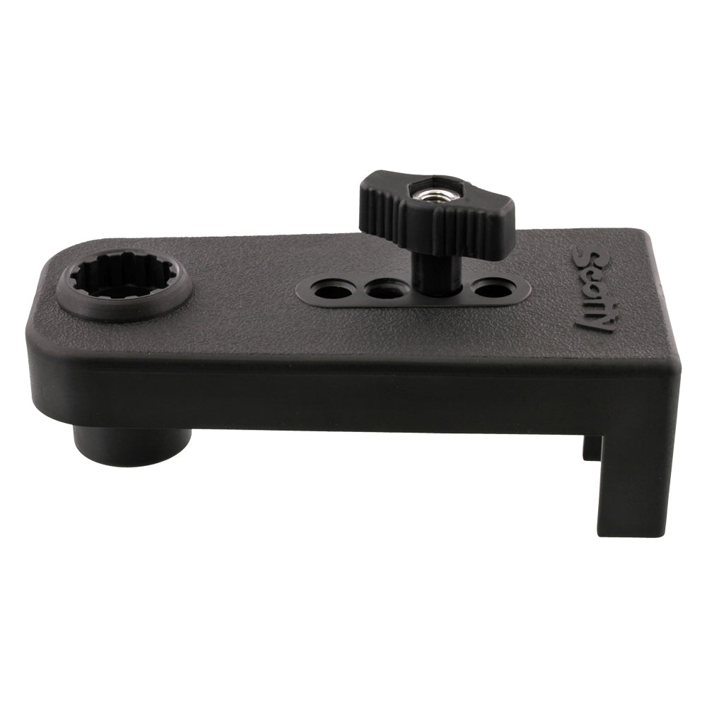 Scotty 248 Oarlock Mount for rod holders or laketroller, fishing accessory, black metal mount with clamp for boat oarlocks