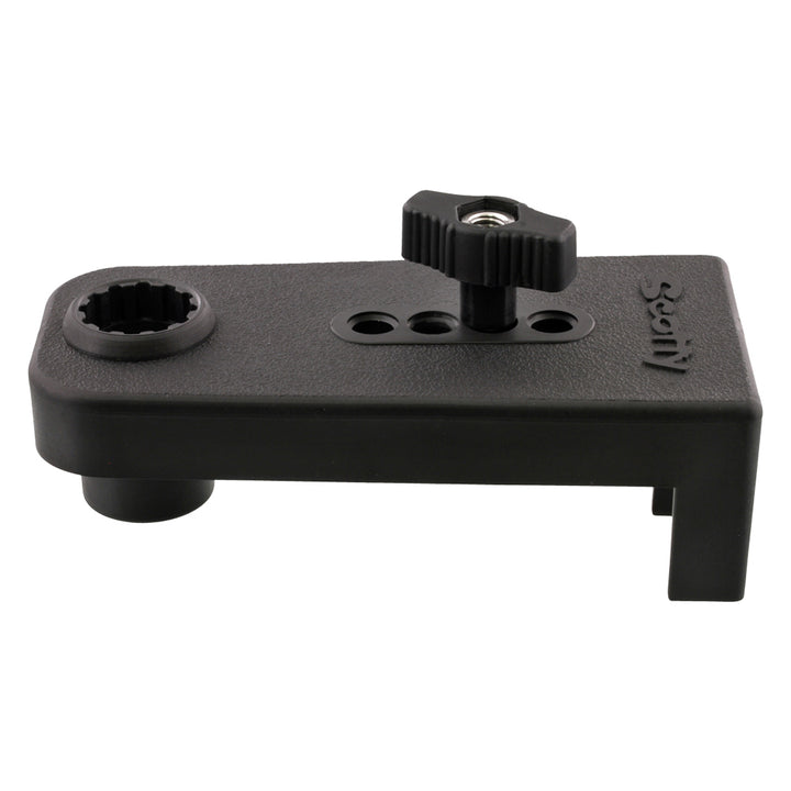 Scotty 248 Oarlock Mount for rod holders or laketroller, fishing accessory, black metal mount with clamp for boat oarlocks