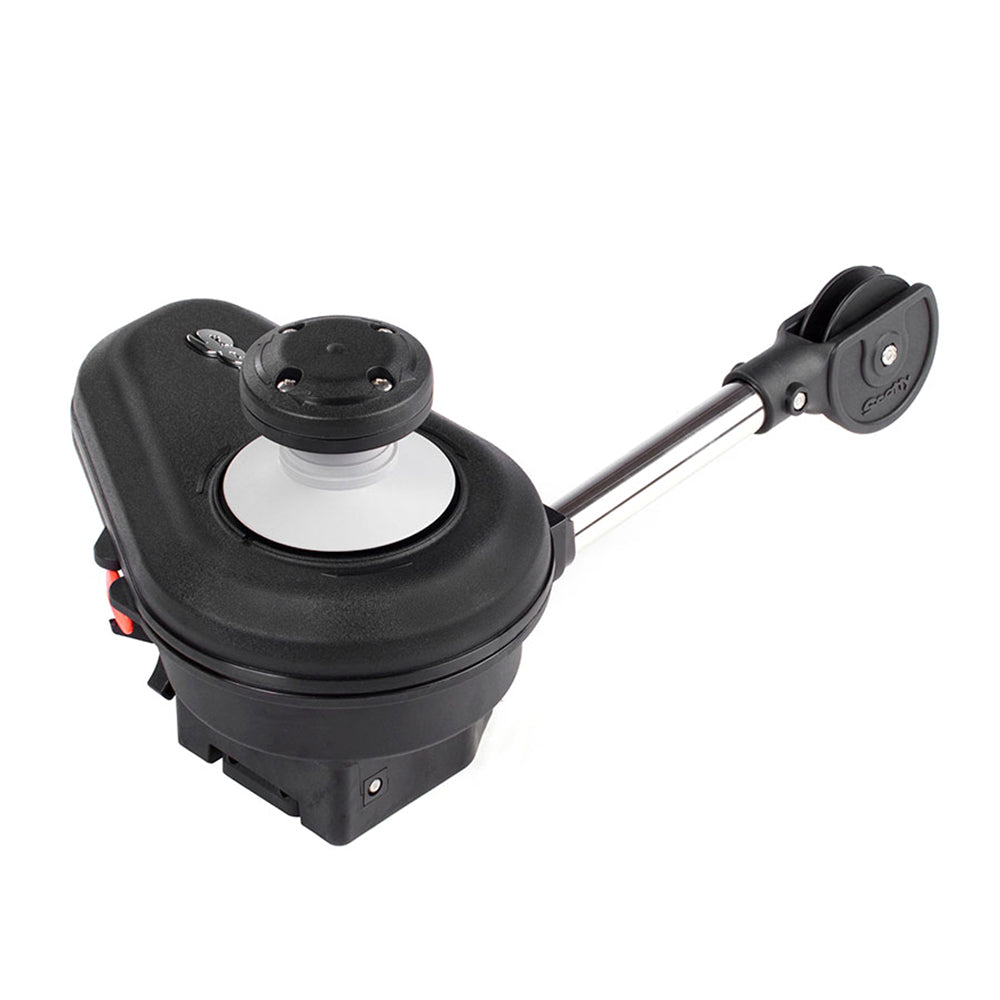 Scotty 2500 Electric Trap and Pot Line Puller, a fishing accessory with durable construction and ergonomic handle for easy line pulling.