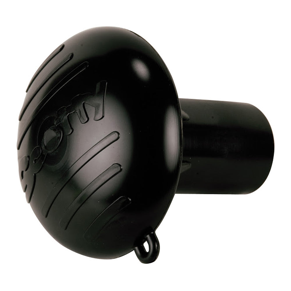 Black Scotty Hammer Head Rod Butt Cushion for fishing, designed to provide comfort and protection for fishing rod handles.