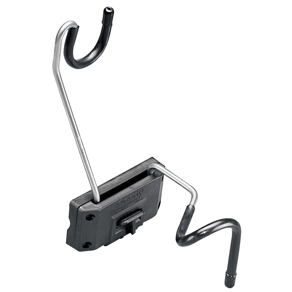 Scotty 222 Sidewinder rod holder for fishing rods, black plastic with mounting base, designed for boat fishing gear.