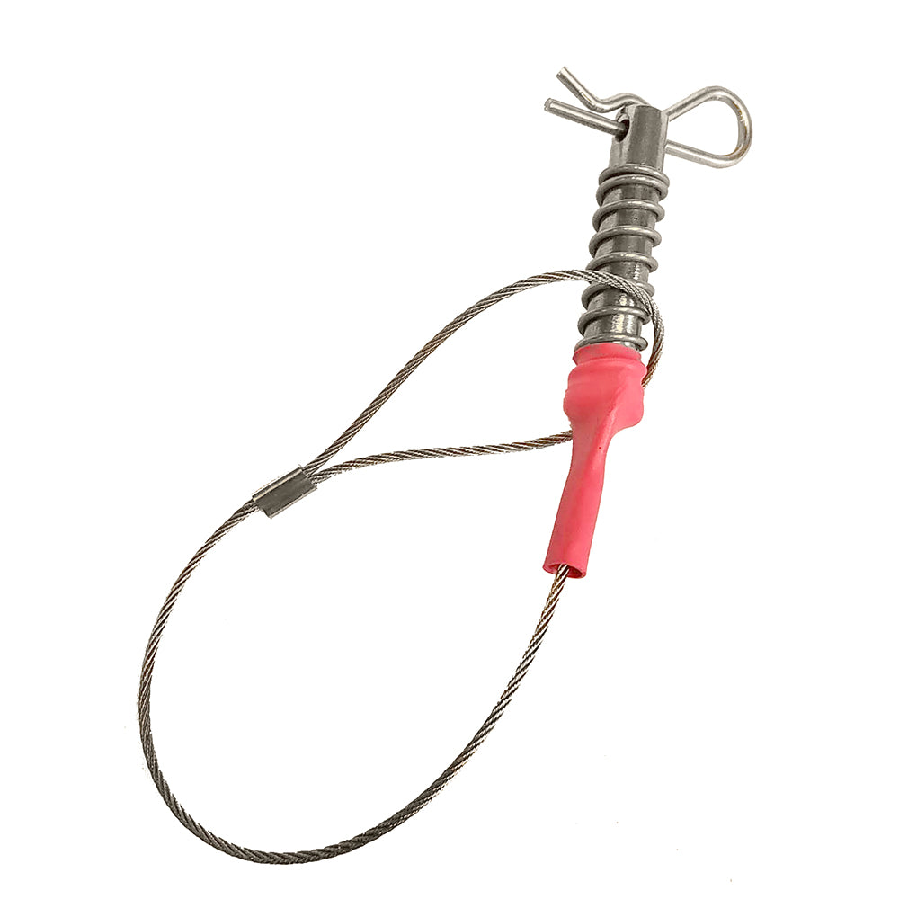 Sea Catch TR5 spring-loaded safety pin with 7/16" shackle, durable marine accessories for secure fastening and marine applications.