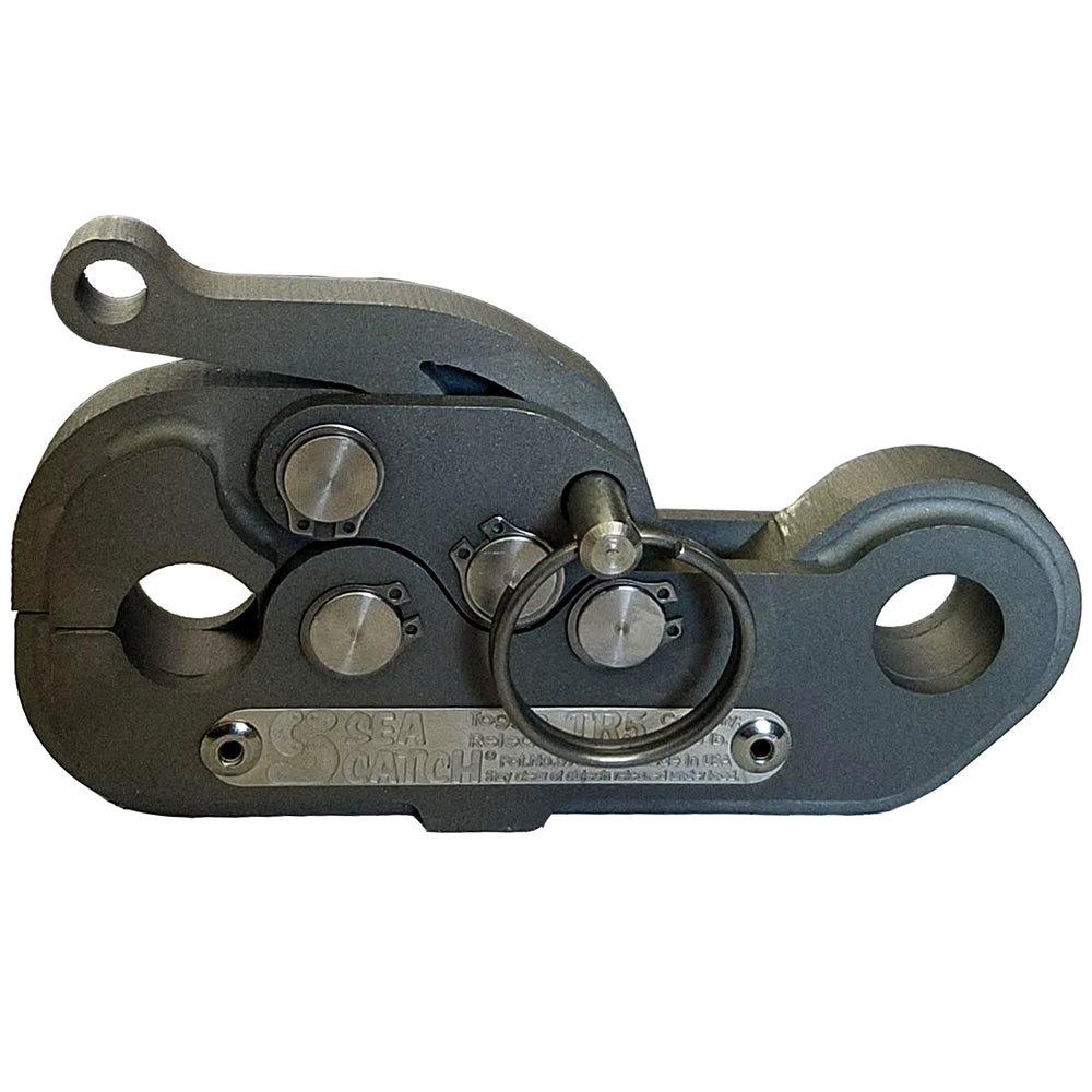 Sea Catch TR5 shackle with safety pin, 7/16-inch size, made of durable metal for secure rigging and marine use