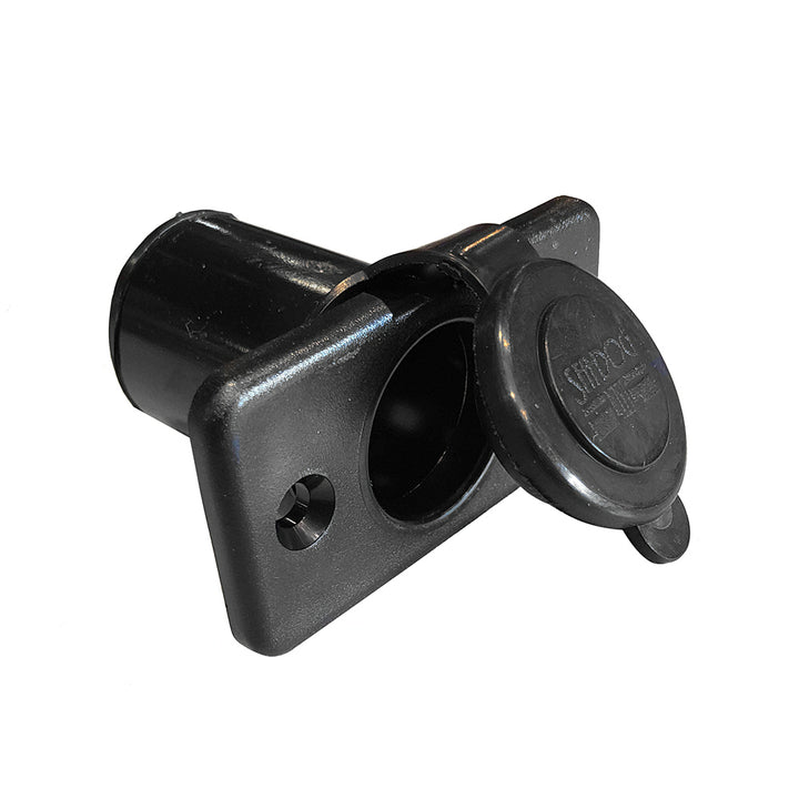 Sea-Dog 12V power socket cap for marine accessories, secure cover for 12-volt electrical outlets on boats.