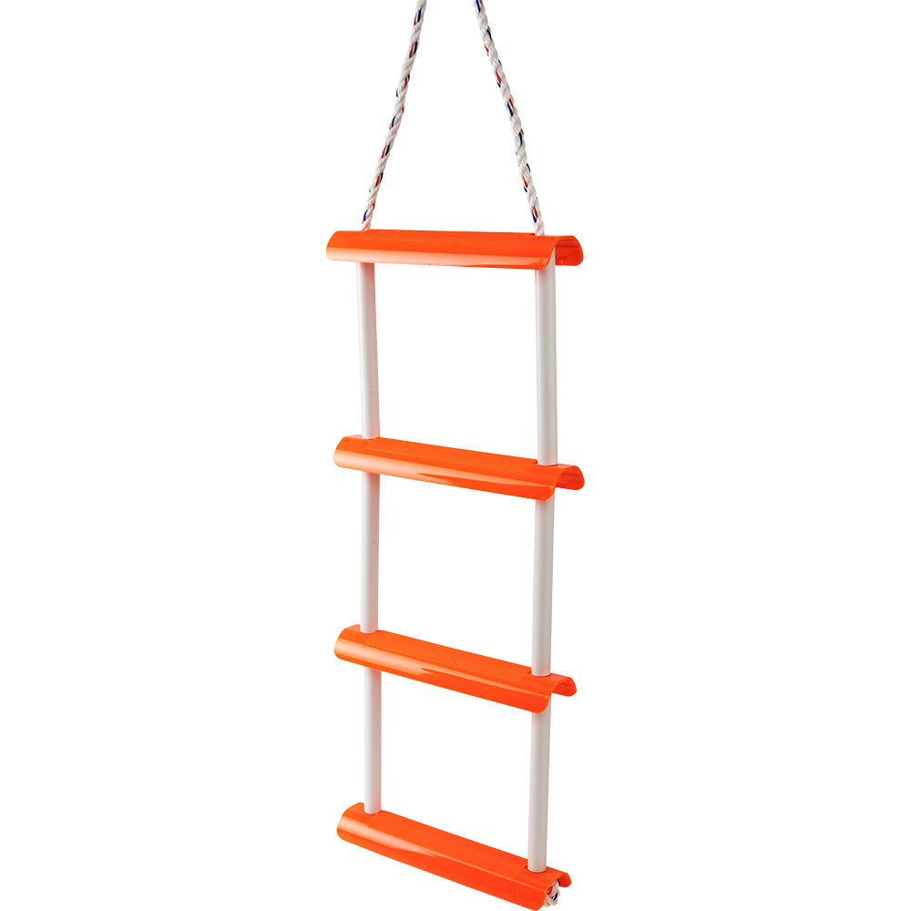 Sea-Dog 4-step folding ladder, marine accessory, made of durable materials, designed for boat or dock use.