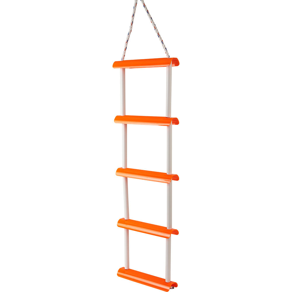 Sea-Dog 5-step folding ladder, accessory for boats, with sturdy steps and compact design for easy storage and access.