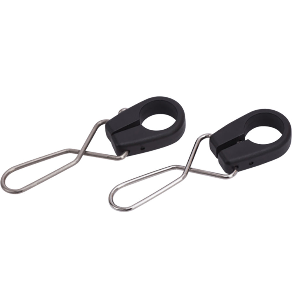 Pair of Sea-Dog nylon flagpole pennant mounts with stainless clips, durable accessories for secure flag display.
