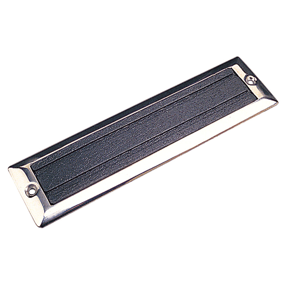 Sea-Dog stainless steel deck step measuring 3-1/4 x 8-3/8 inches, designed as a durable marine boat accessory.