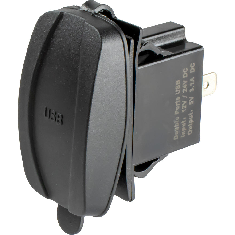 Sea-Dog USB-C rocker switch style power socket, marine-grade accessory with USB port for boat or marine electronics.