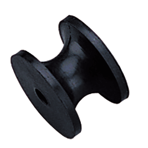 Sea-Dog Replacement Short Bow Roller with natural rubber and brass insert, designed for boat anchor rollers.