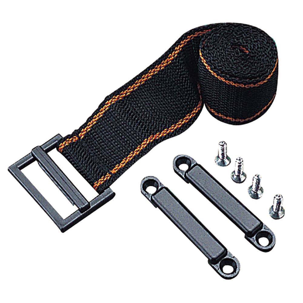 Sea-Dog 54-inch battery box strap brackets for secure battery management on boats and vehicles.