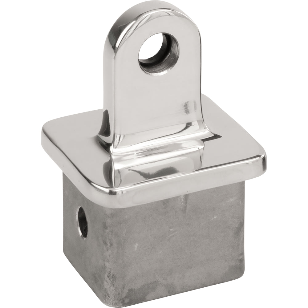 Sea-Dog stainless steel square tube top fitting for bimini tops, durable marine-grade hardware for boat canopy frames