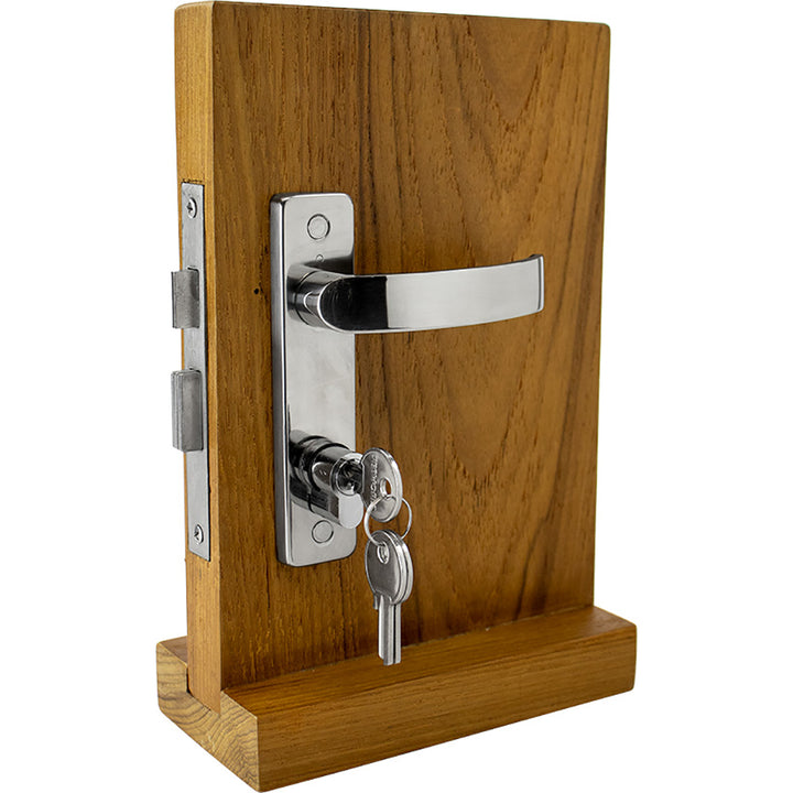 Sea-Dog locking door handle latch made of investment cast 316 stainless steel, suitable for deck or galley applications