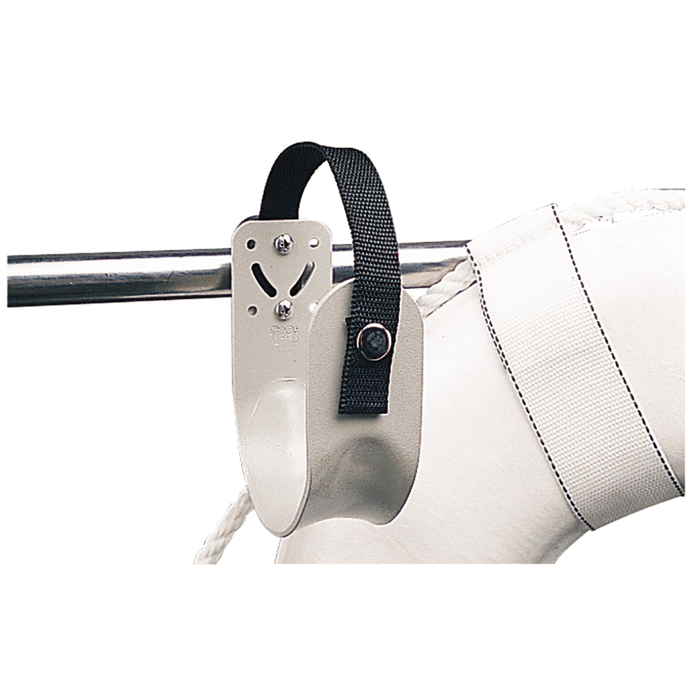 Sea-Dog rail mount ring buoy bracket for deck or galley use, designed for secure attachment on boats.