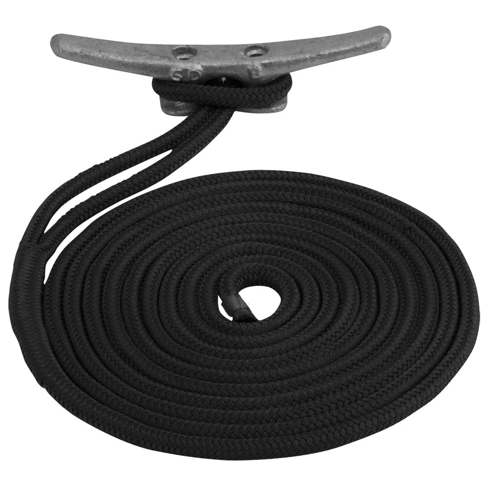 Amarre en nylon doublement tressé Sea-Dog - 5/8" x 30 - Noir
