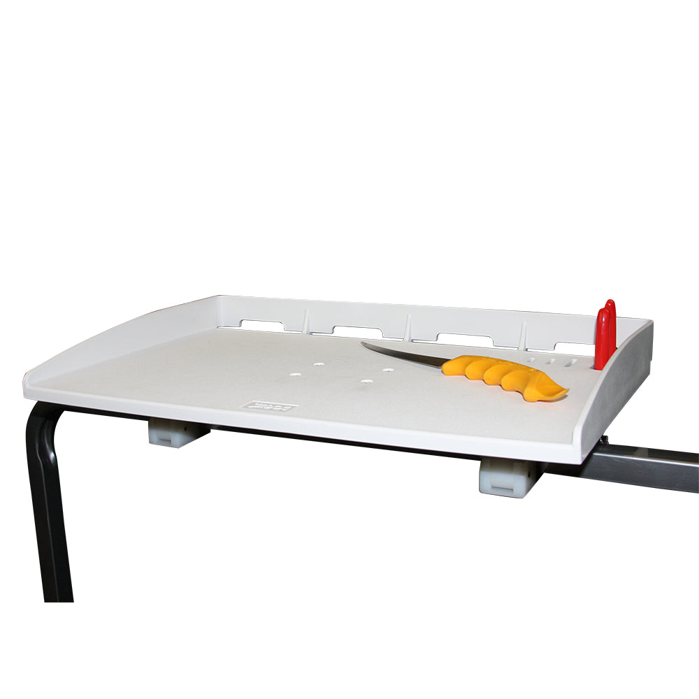 Sea-Dog Square Tube Rail Mount Fillet Table, 30-inch marine fillet table with sturdy square tube rail mount for boat fishing or prep.