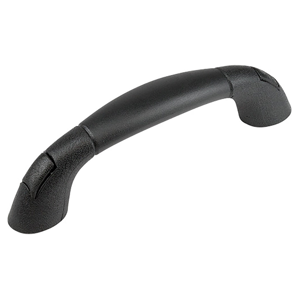 Sea-Dog PVC coated black grab handle, 9-3/4 inches, for secure gripping on boats and marine applications.