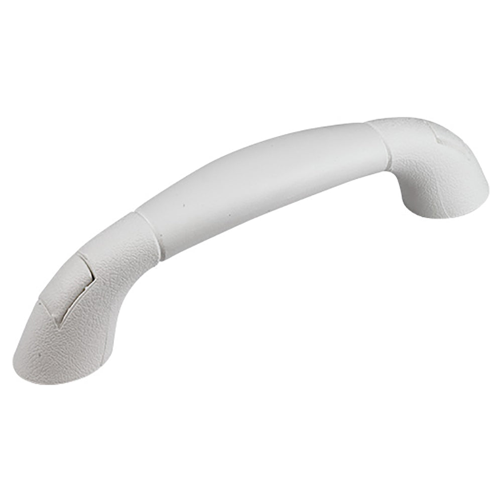 Sea-Dog PVC-coated grab handle in white, 9-3/4 inches long, designed for secure grip and durability on boats or marine equipment.