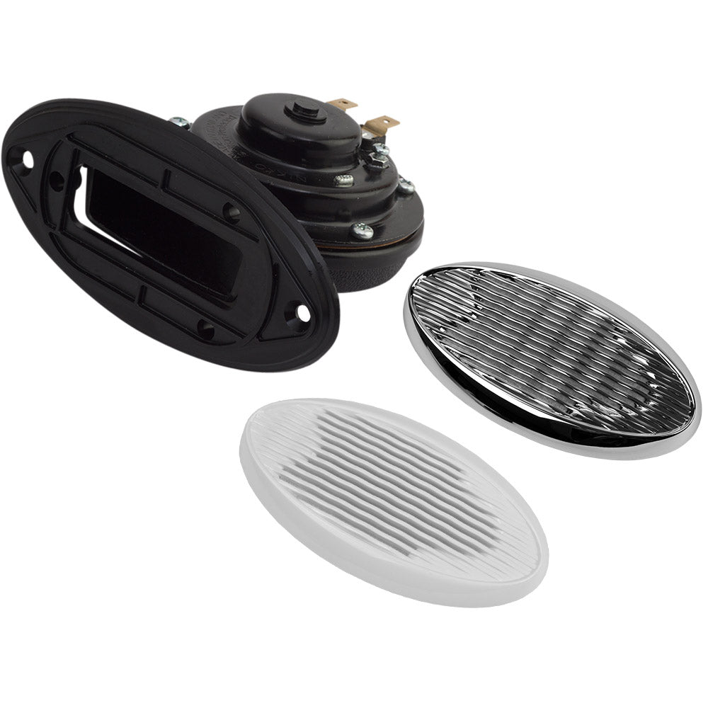 Sea-Dog Drop-In Hidden Horn V.1 with grills, marine horn for boats, featuring sleek design and durable construction.