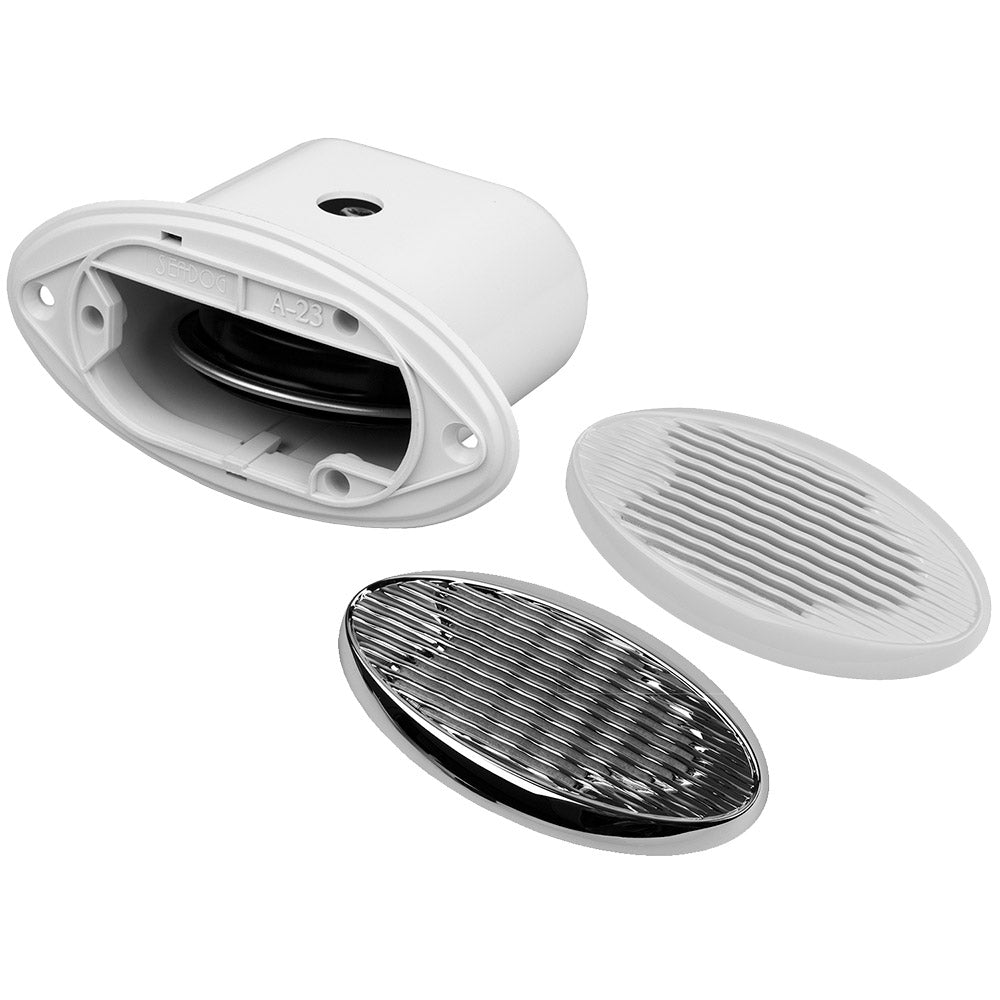 Sea-Dog Drop-In Hidden Horn V.2 with grills, marine horn for boats, installed discreetly with protective grills.