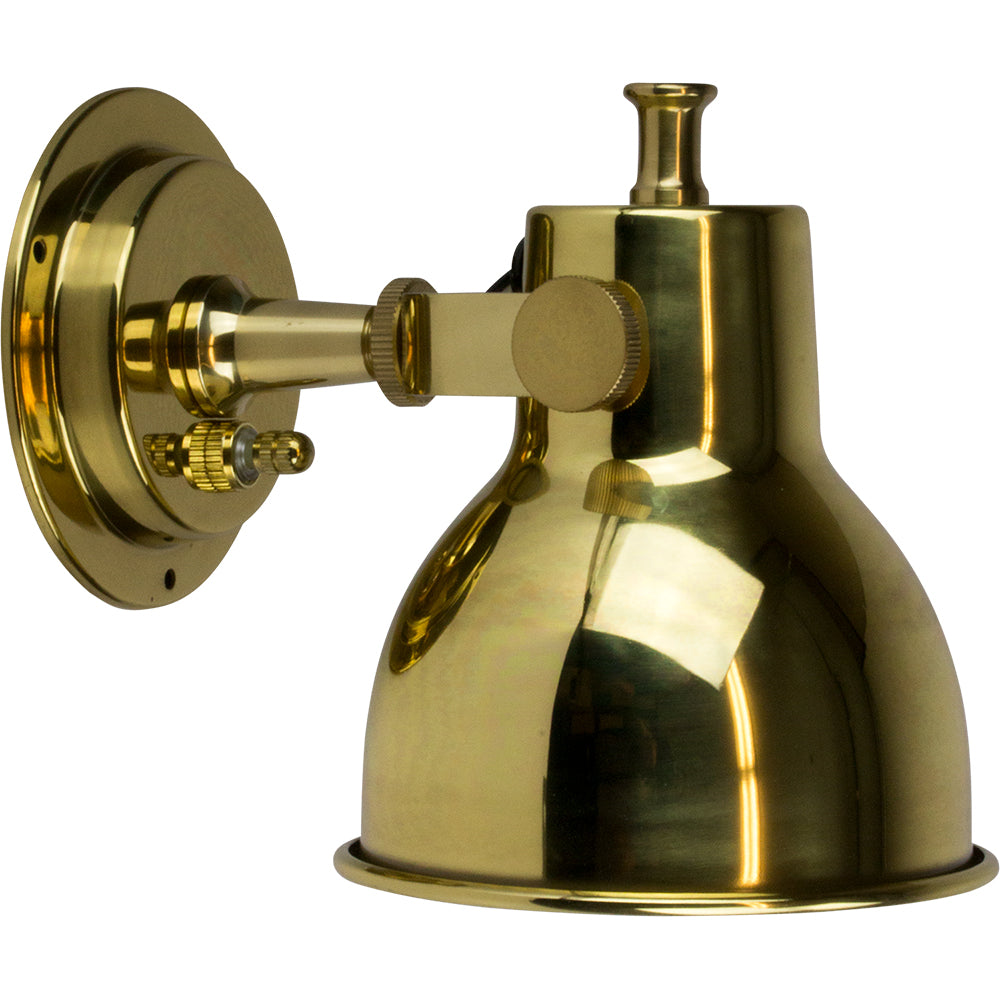 Large Sea-Dog Brass Berth Light, interior courtesy light with brass finish, suitable for marine or boat interior use.