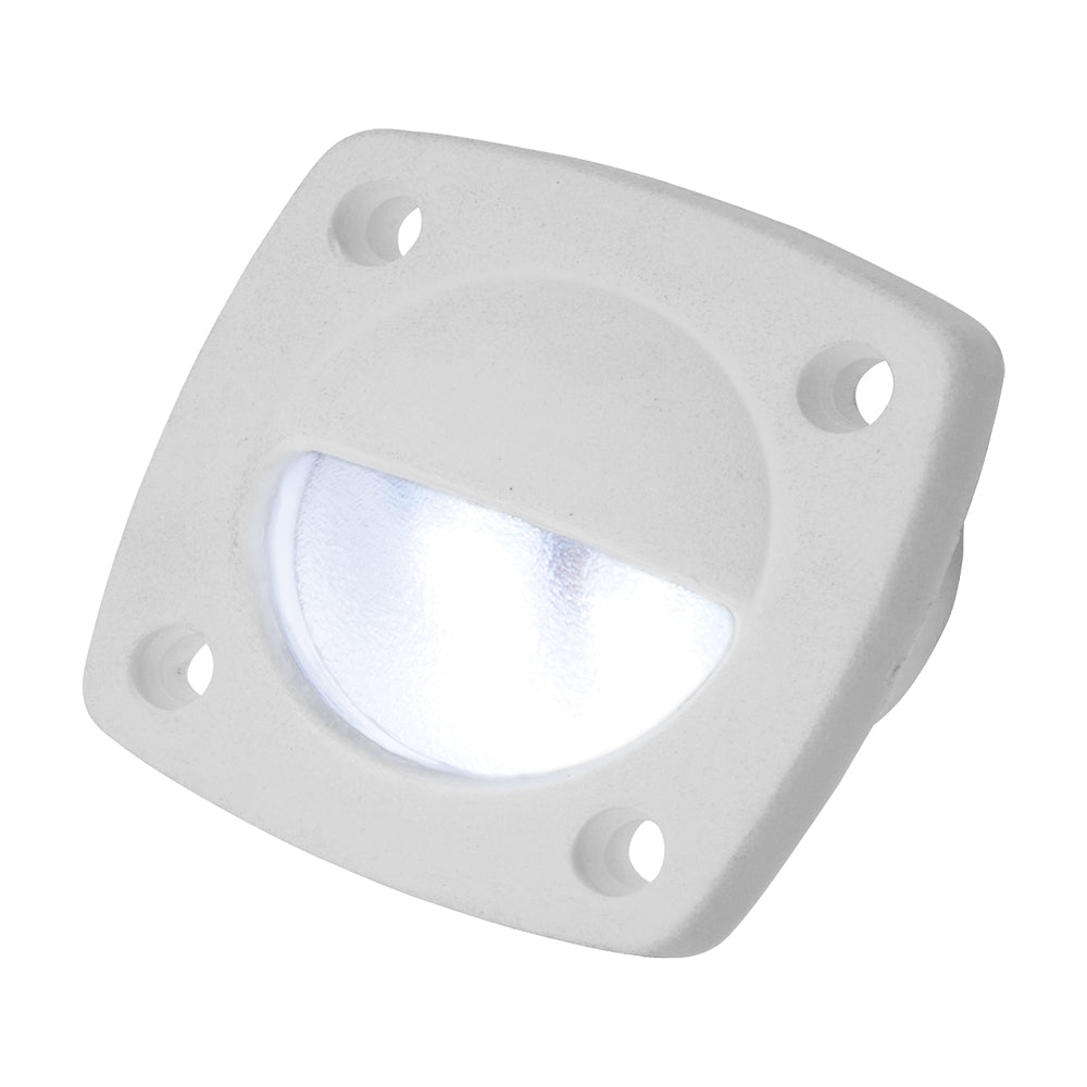 Sea-Dog LED utility interior courtesy light with white faceplate, providing bright white illumination for boats or marine spaces.