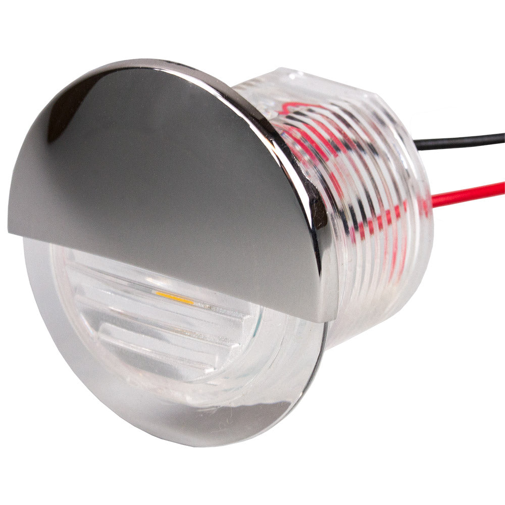 Sea-Dog Blue Round LED Flush Mount Courtesy Light for boat interiors, compact and energy-efficient interior courtesy lighting.