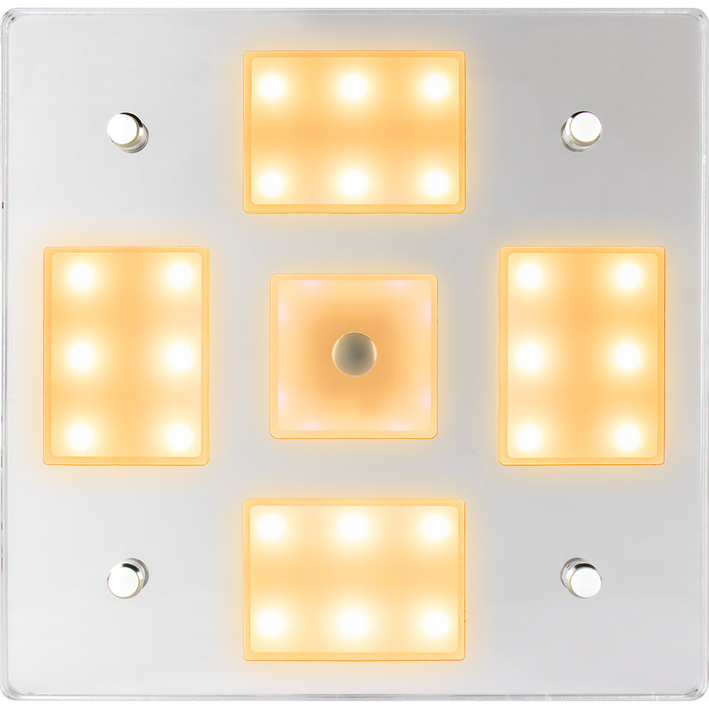 Miroir lumineux carré à LED Sea-Dog avec variateur marche/arrêt - Blanc/bleu