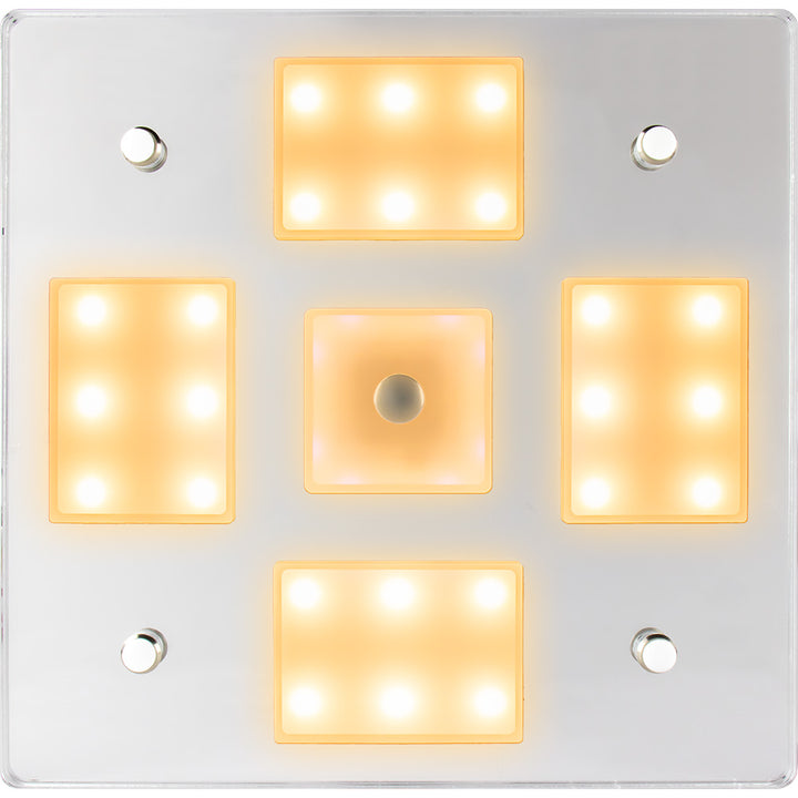 Miroir lumineux carré à LED Sea-Dog avec variateur marche/arrêt - Blanc/bleu