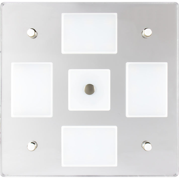 Miroir lumineux carré à LED Sea-Dog avec variateur marche/arrêt - Blanc/bleu
