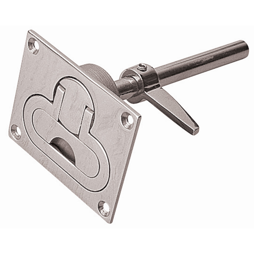 Sea-Dog cast stainless steel handle latch, 3-3/4 x 3 inches, with sturdy metal latch and handle for secure marine or outdoor use.