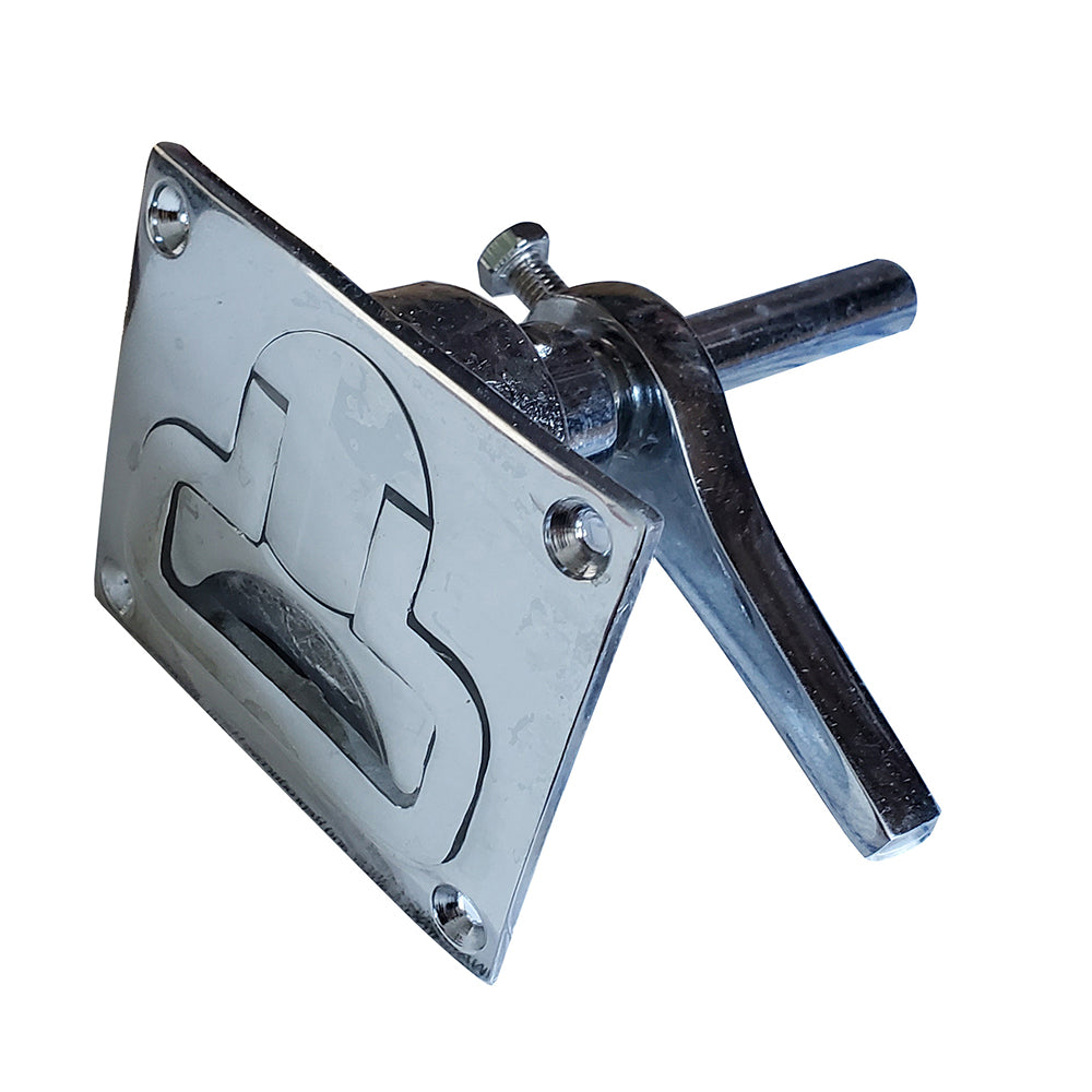 Sea-Dog hatch handle latch, 3-1/8" x 2-11/16", durable marine latch for boat hatches and doors, black finish.