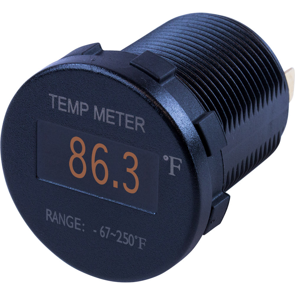 Thermomètre rond OLED Sea-Dog Fahrenheit avec 6 fils