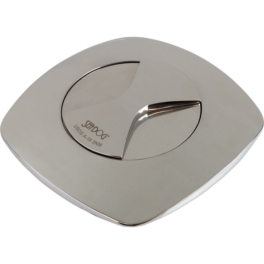 Sea-Dog LED Pop Out Combination Bow Light for navigation, mounted on a boat, showing bright, durable marine lighting.