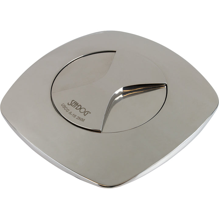 Sea-Dog LED Pop Out Combination Bow Light for navigation, mounted on a boat, showing bright, durable marine lighting.