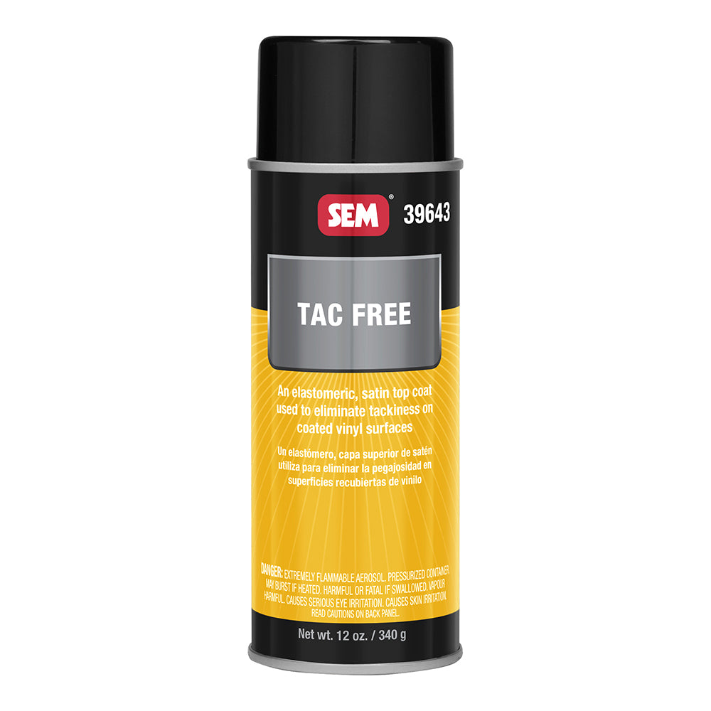 SEM Tac Free Protective Topcoat 12oz bottle, clear automotive accessory for durable, protective finish on vehicles.