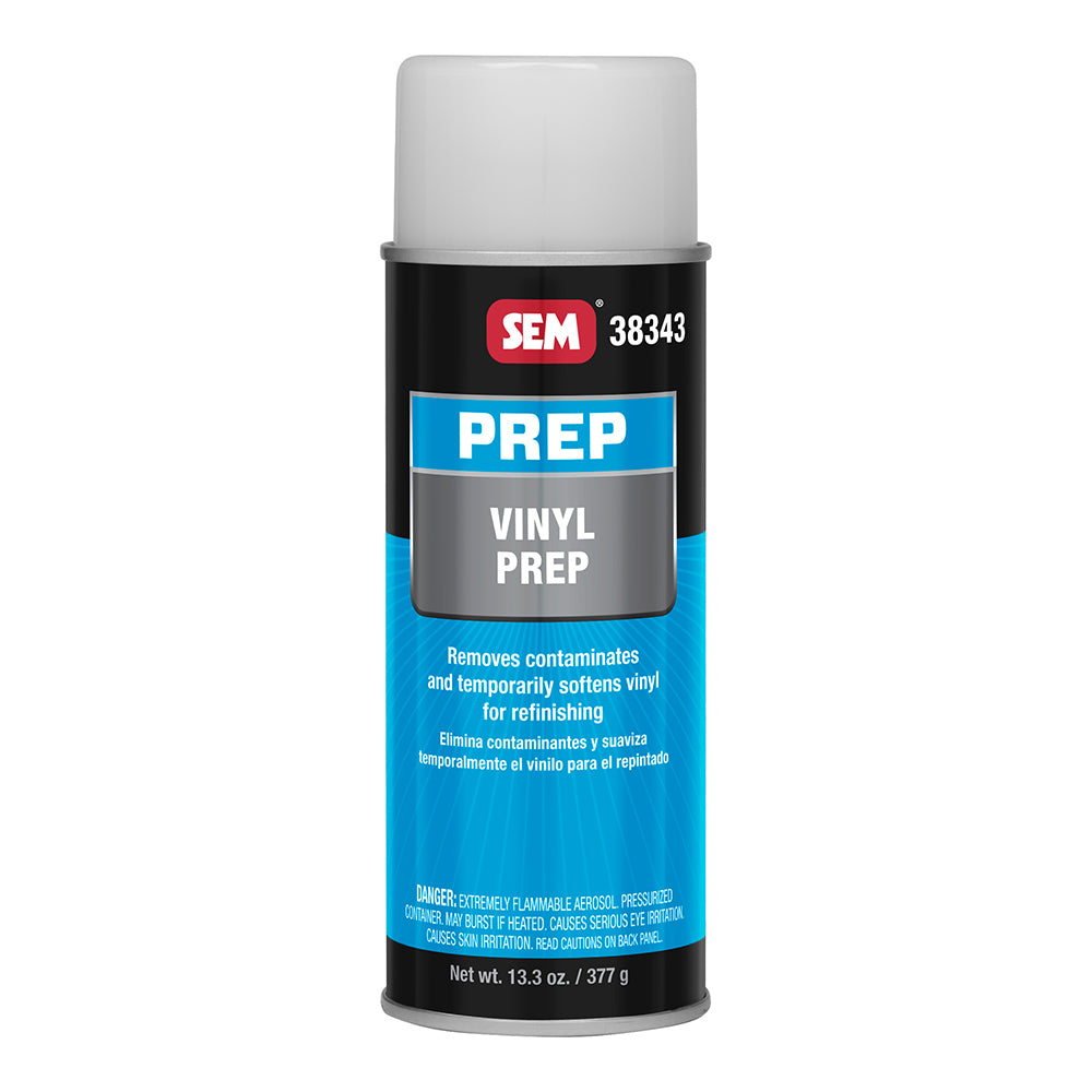 SEM Vinyl Prep accessory in 13.3oz bottle, used for surface preparation of vinyl wraps and decals.