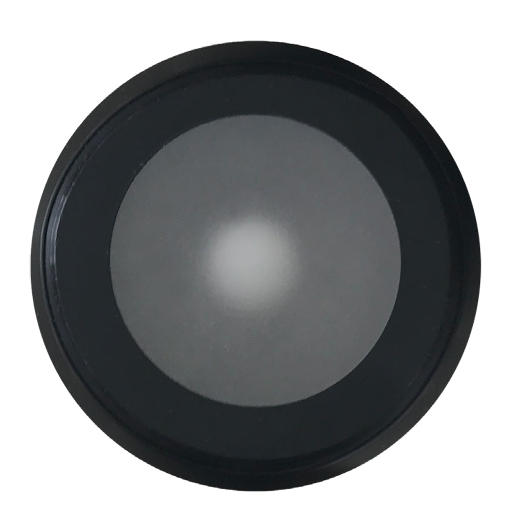 Shadow-Caster DLX Series down light with black housing, full-color LED dome lighting, by Shadow-Caster LED Lighting.
