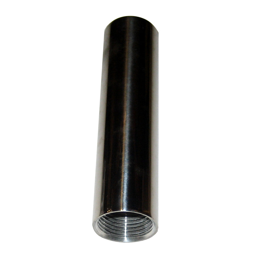 Shakespeare 4.5-inch stainless steel double female ferrule for antenna mounts and accessories, showing the sturdy metal construction.