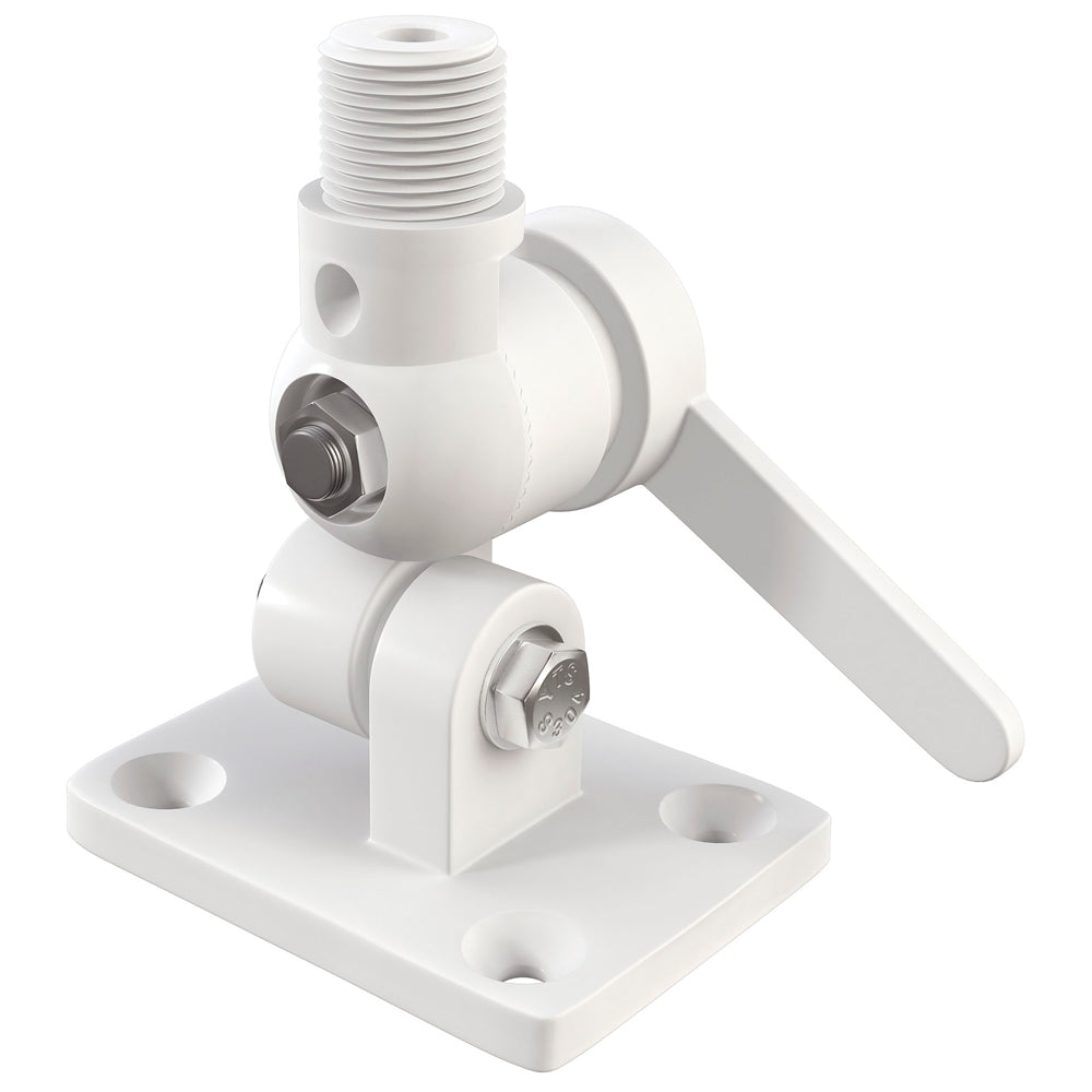Shakespeare 4186BP/L206B nylon ratchet antenna mount for marine and radio antennas, featuring durable nylon construction and adjustable ratchet.