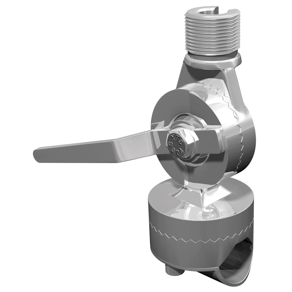 Shakespeare 4188-SL Rail Mount Ratchet Mount for 1 to 1.5-inch rails, antenna mounting accessory, black metal construction.